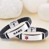 FORTIVO – Leder- und Edelstahl-ID-Armband mit Gravur