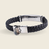 FORTIVO – Leder- und Edelstahl-ID-Armband mit Gravur