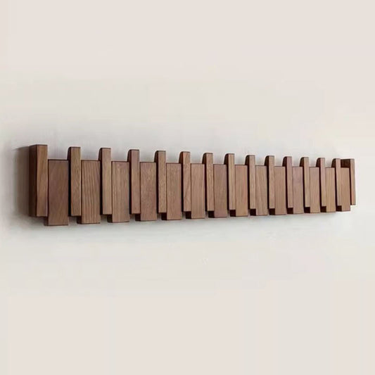 PIANOHOOK – Perchero de madera hecho a mano en estilo piano para un almacenamiento elegante en la pared