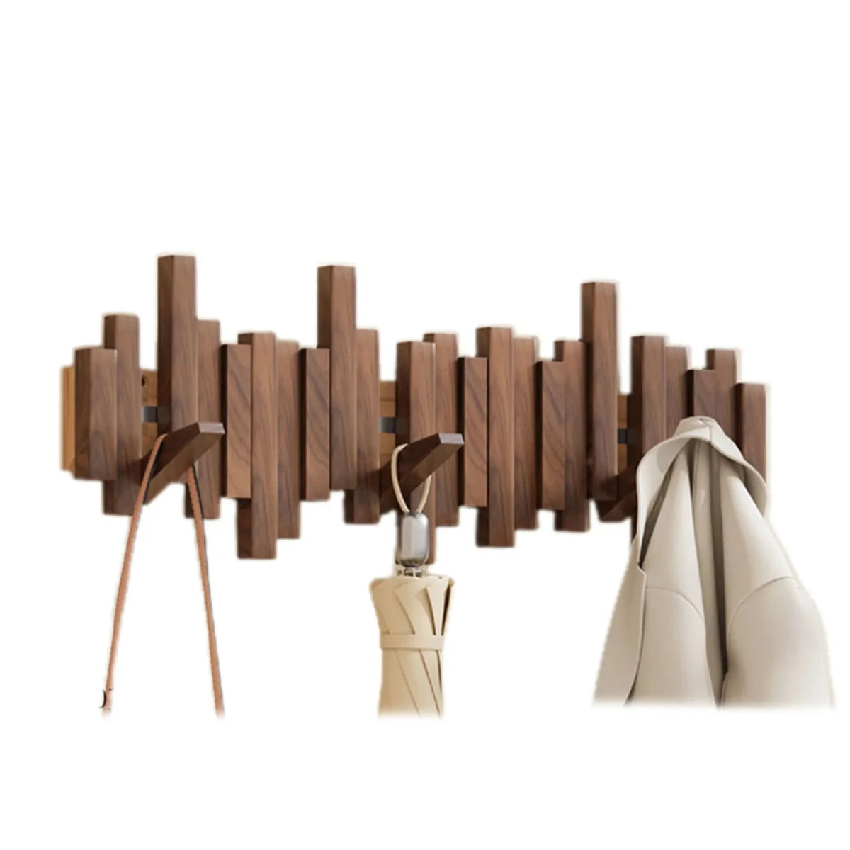 Gancho de pared para piano – Perchero de pared con diseño de piano en madera maciza | Ganchos plegables para pasillo, oficina y dormitorio