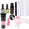 Polygelpro – Kit de uñas DIY con lámpara UV para uñas fuertes y elegantes