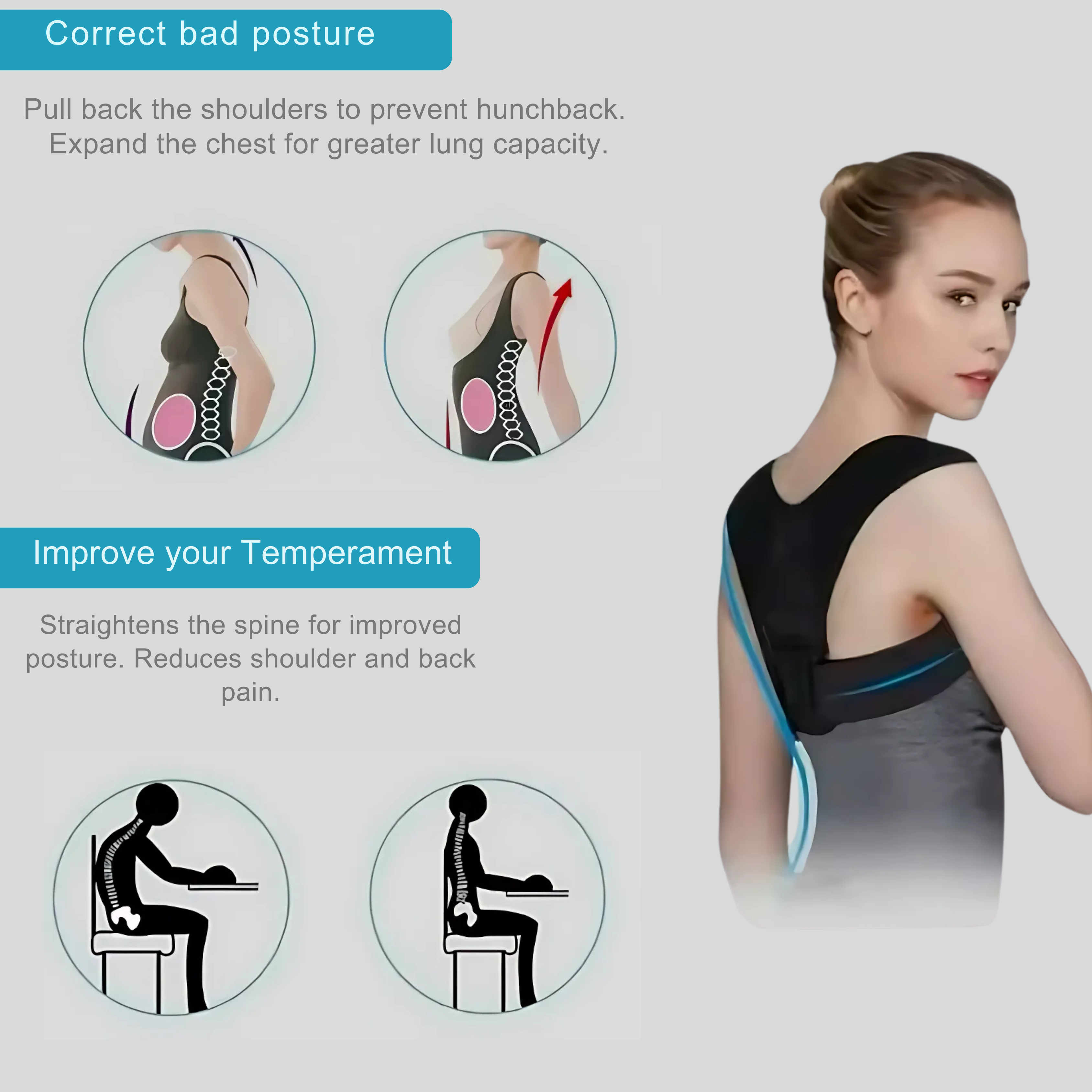 SPINEALIGN CORRECTOR – Haltungskorrektor für mehr Komfort & Unterstützung