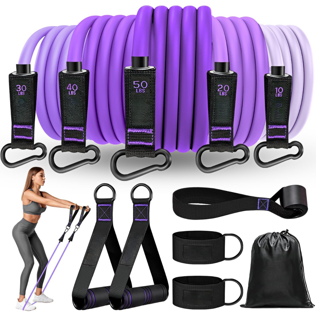PowerFlex Weerstandsband Set – Full Body Training met Deuranker & Handgrepen