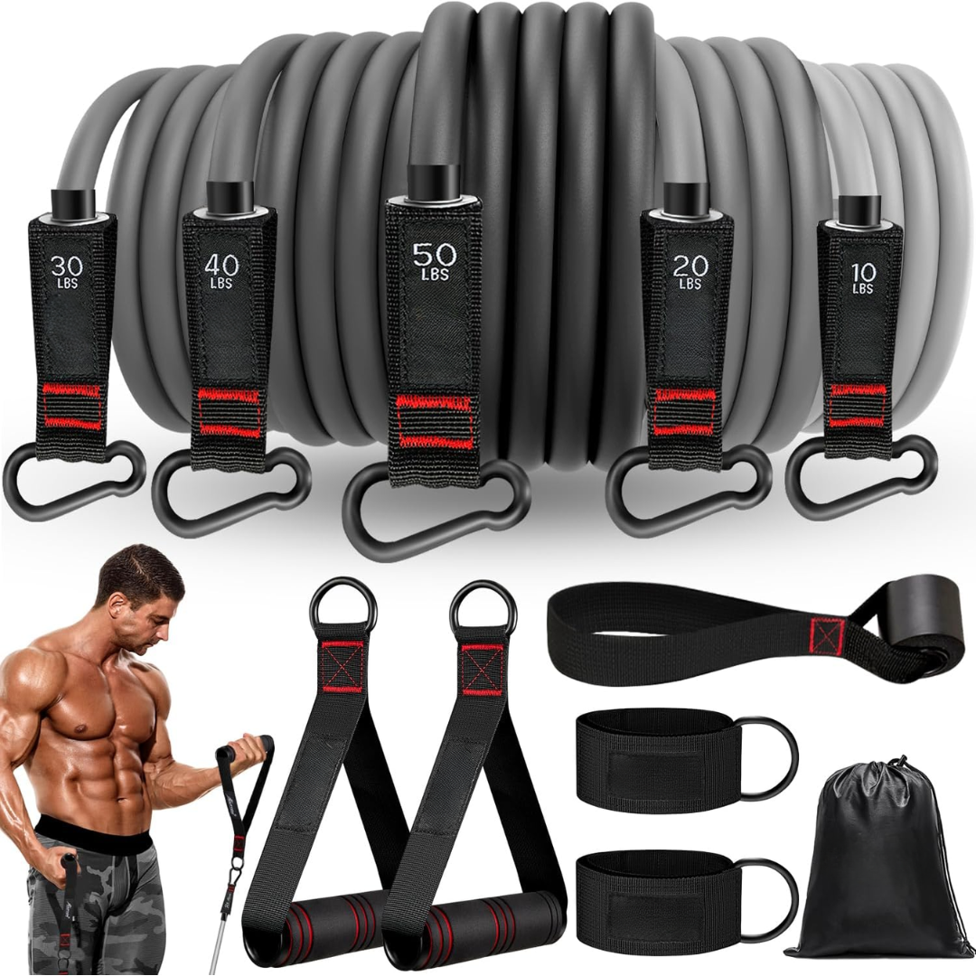 PowerFlex Weerstandsband Set – Full Body Training met Deuranker & Handgrepen