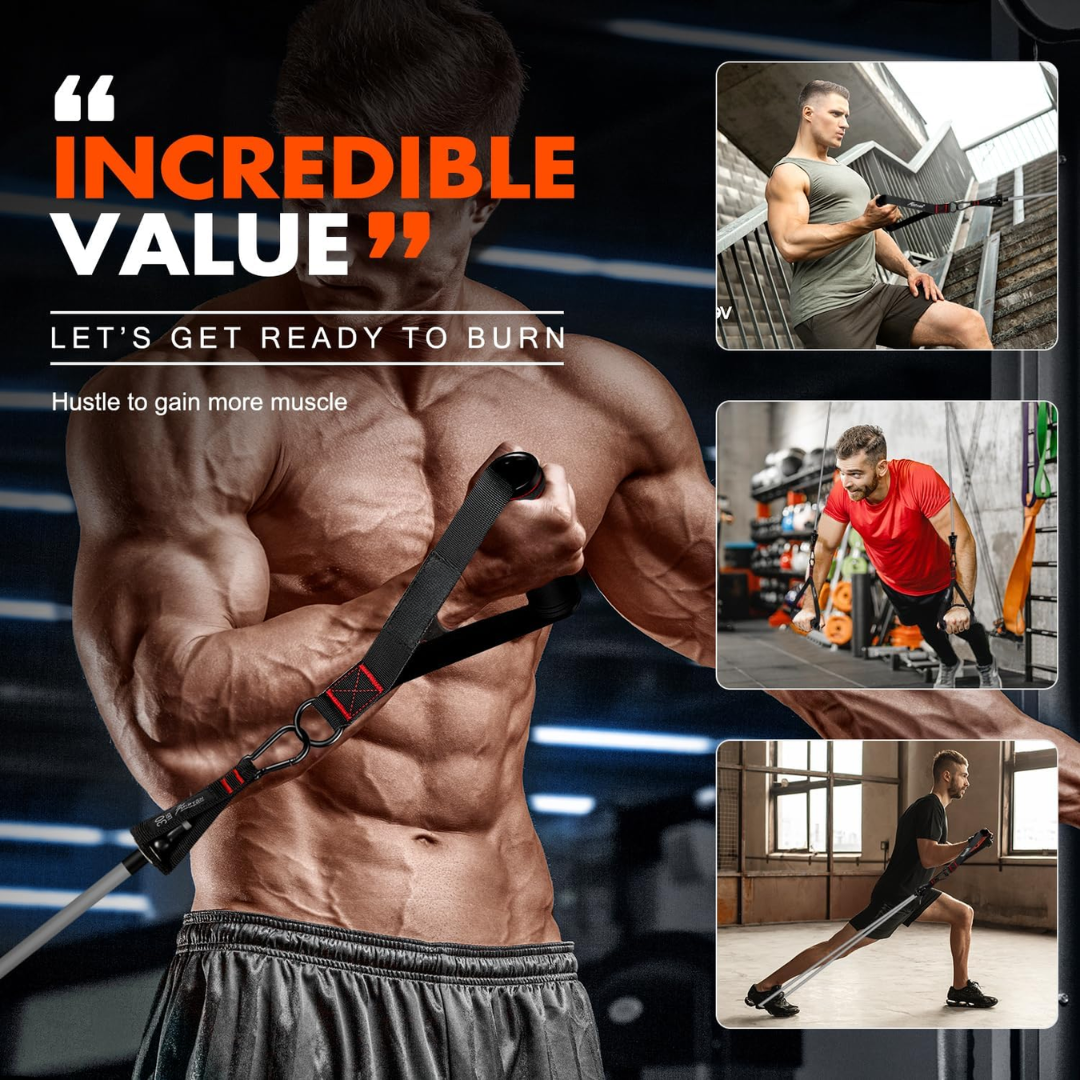 PowerFlex Weerstandsband Set – Full Body Training met Deuranker & Handgrepen