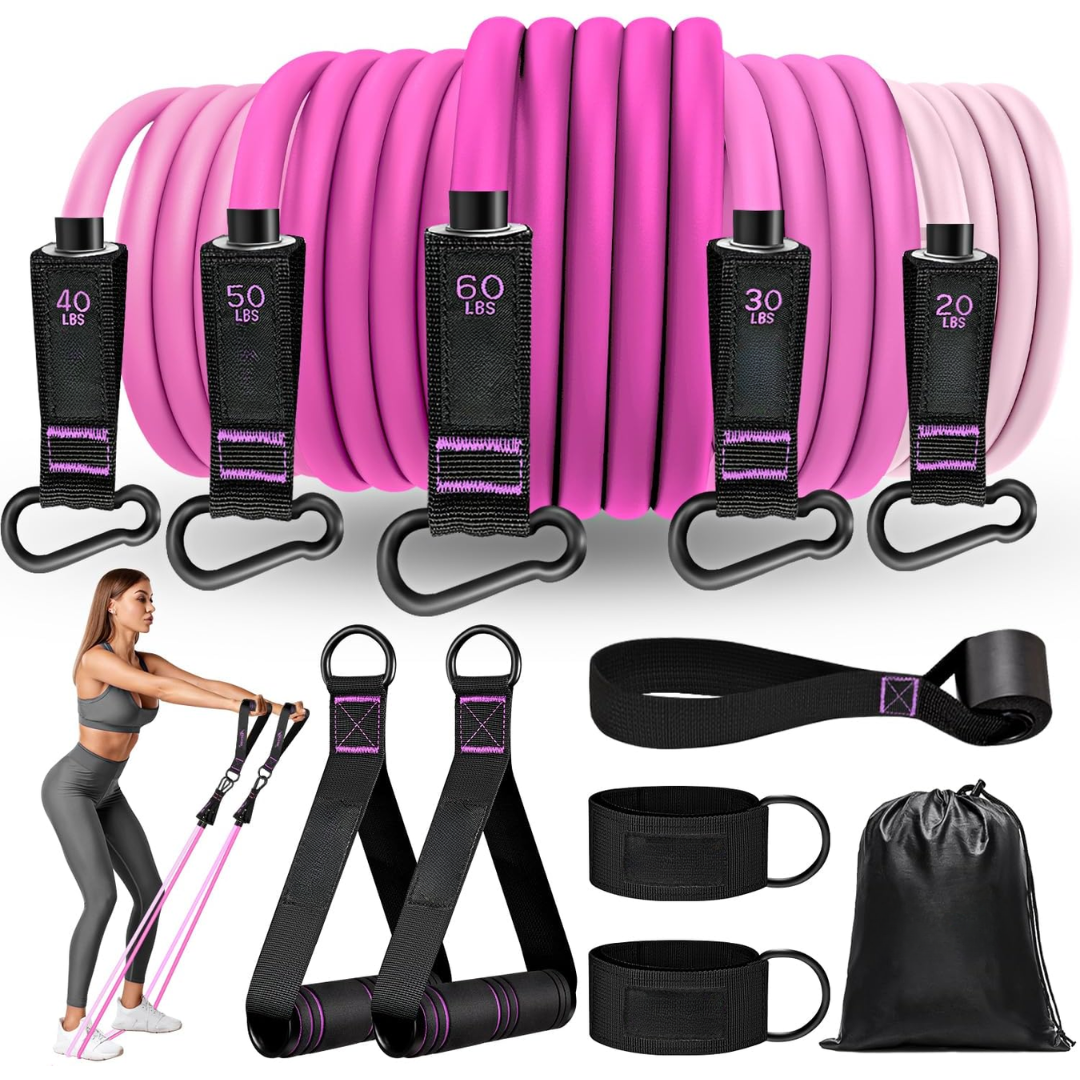 PowerFlex Weerstandsband Set – Full Body Training met Deuranker & Handgrepen