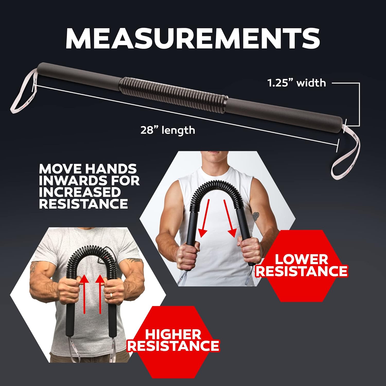 Powertwist – Barra ajustable para entrenamiento de torso para desarrollo muscular específico