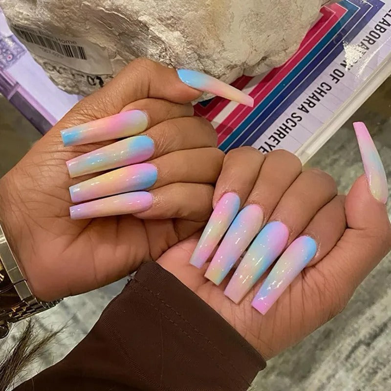Presson Chic – 24 Rosa Kunstnägel mit Kleber für schnellen Salonlook