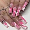 Presson Chic – 24 Rosa Kunstnägel mit Kleber für schnellen Salonlook