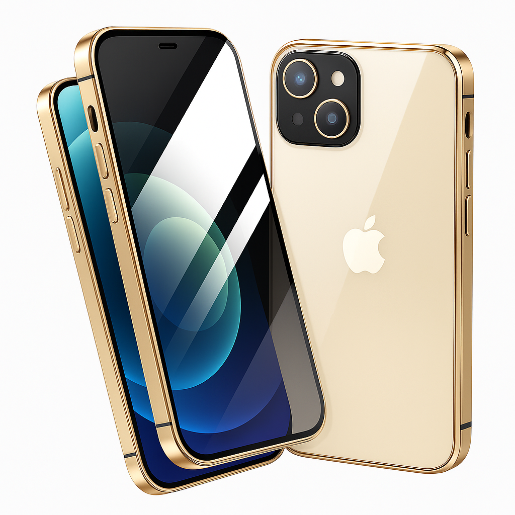 PRIVAGLASS – Magnetisches iPhone-Gehäuse mit Datenschutz & Bildschirmschutz