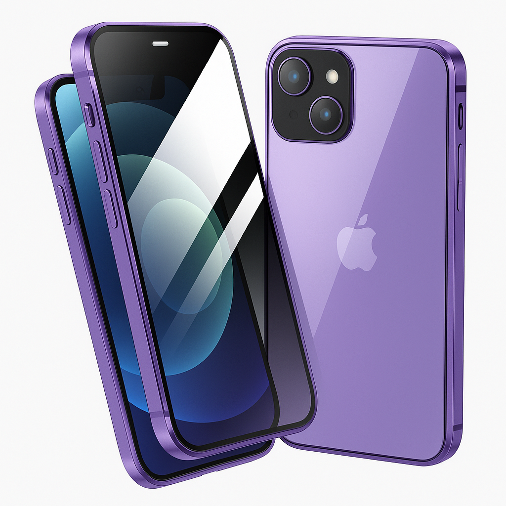 PRIVAGLASS – Magnetisches iPhone-Gehäuse mit Datenschutz & Bildschirmschutz