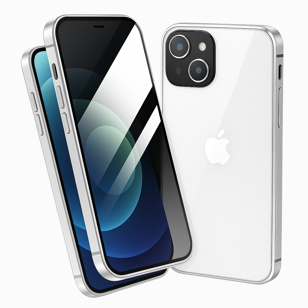 PRIVAGLASS – Magnetisches iPhone-Gehäuse mit Datenschutz & Bildschirmschutz