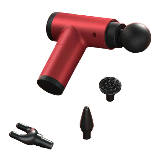 PulsePro Mini – Pistola per massaggi fasciali compatta con 6 livelli e 4 testine per massaggio