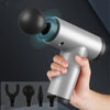 PulsePro Mini – Pistola per massaggi fasciali compatta con 6 livelli e 4 testine per massaggio