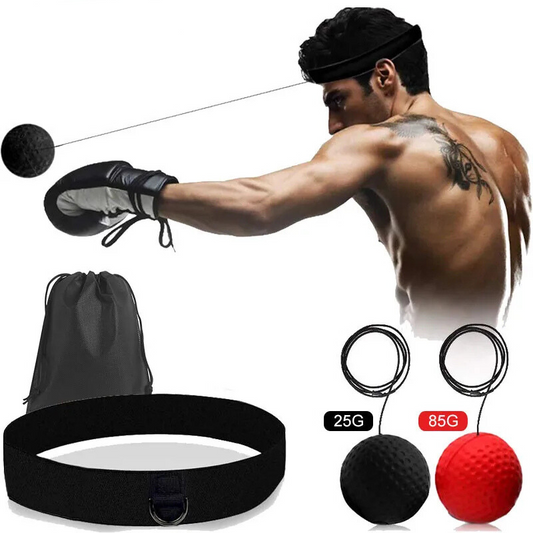 PunchPro – Pelota de reflejos para entrenamiento de boxeo y mejora de la reacción con 2 pelotas de entrenamiento