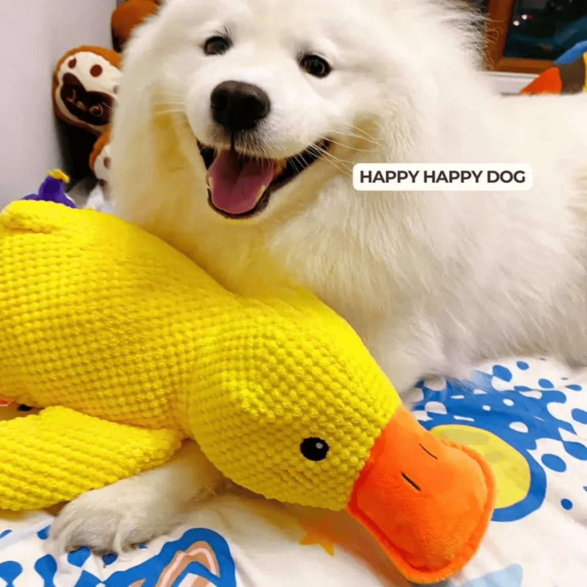 FluffieDuck Plüschspielzeug für Hunde | Weiches Quietschspielzeug | Haltbares Kuscheltier | Komfortspielzeug | Hundezubehör