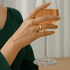 RAYLISS – Verstellbares Fingerring-Armband aus Edelstahl mit Kristallen 6