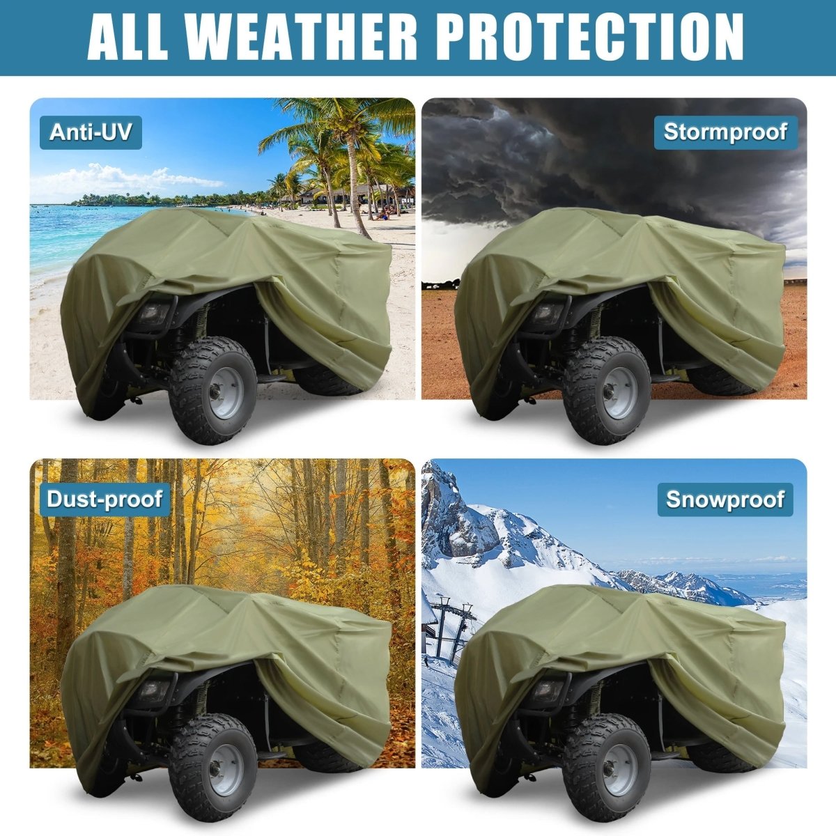 RIDEGUARD – Wasserdichte ATV-Abdeckung mit UV-Schutz und universeller Passform 2