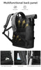 Mochila ROLLTRAIL – Mochila de exterior expandible con compartimento para portátil, cierre enrollable y protección antirrobo