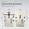 Mochila ROLLTRAIL – Mochila Rolltop Expandible con USB, Compartimento para Portátil y Sistema Anti-Choque