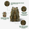 Mochila táctica ROVEX – mochila de 40L para exteriores con sistema MOLLE y construcción militar impermeable