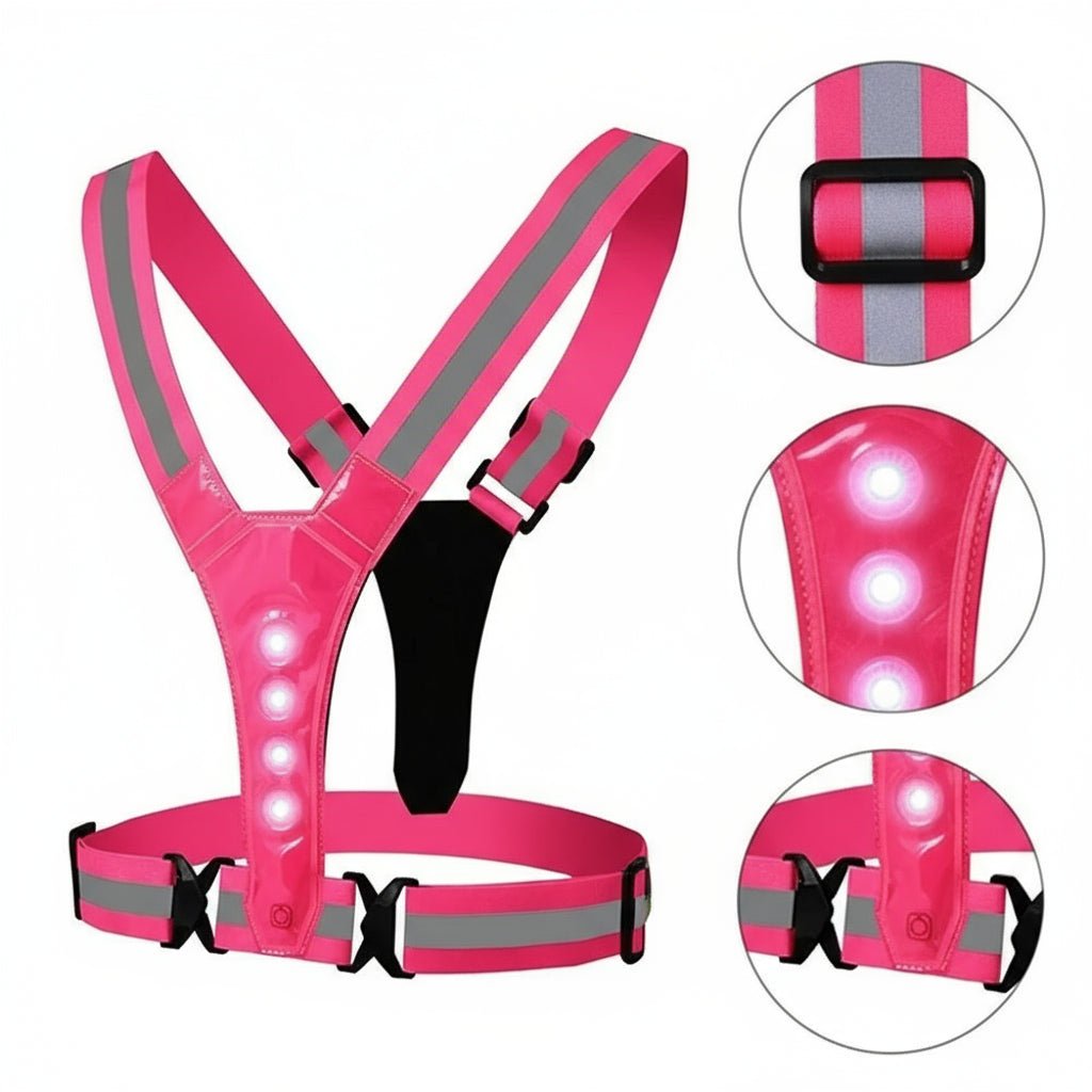 RUNLUX – Verstellbare LED-reflektierende Laufweste 7