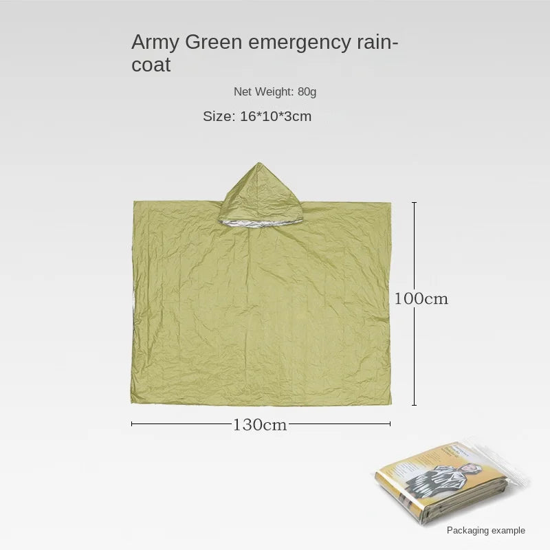 Poncho RainGuard – Poncho de lluvia de emergencia con capucha para protección al aire libre