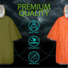 Poncho RainGuard – Poncho de lluvia de emergencia con capucha para protección al aire libre