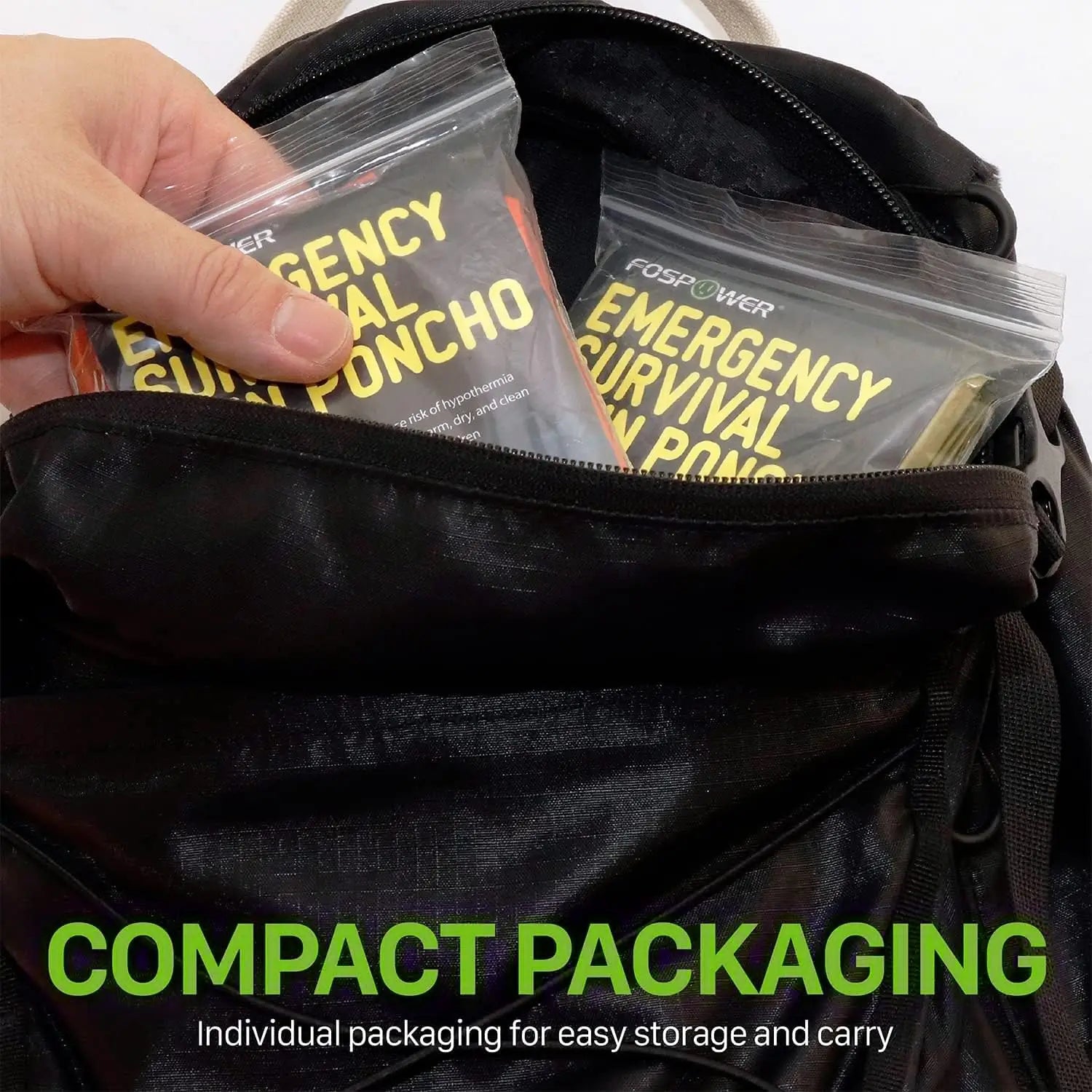 Poncho RainGuard – Poncho de lluvia de emergencia con capucha para protección al aire libre