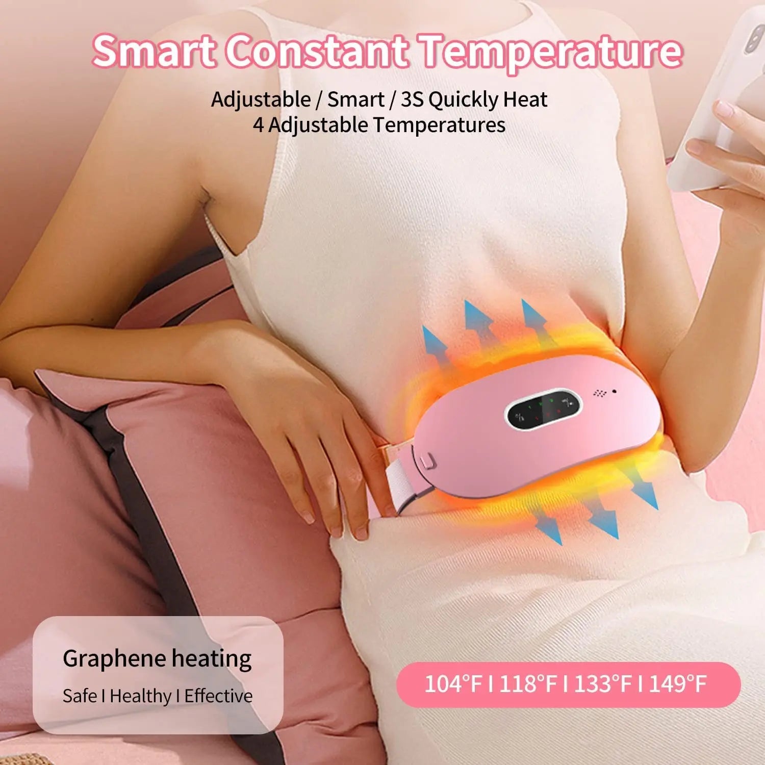 Relaxease – Almohadilla portátil de masaje y calefacción para aliviar calambres y dolores