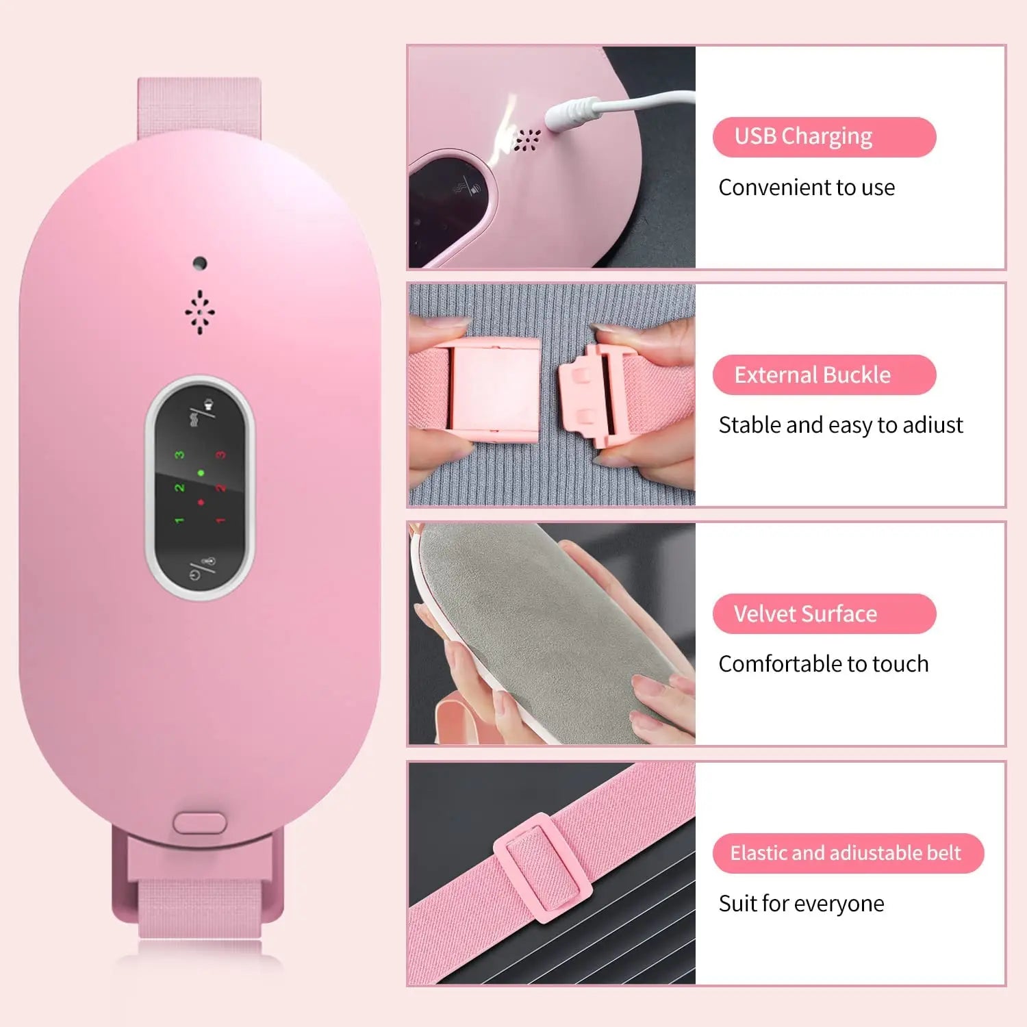 Relaxease – Almohadilla portátil de masaje y calefacción para aliviar calambres y dolores