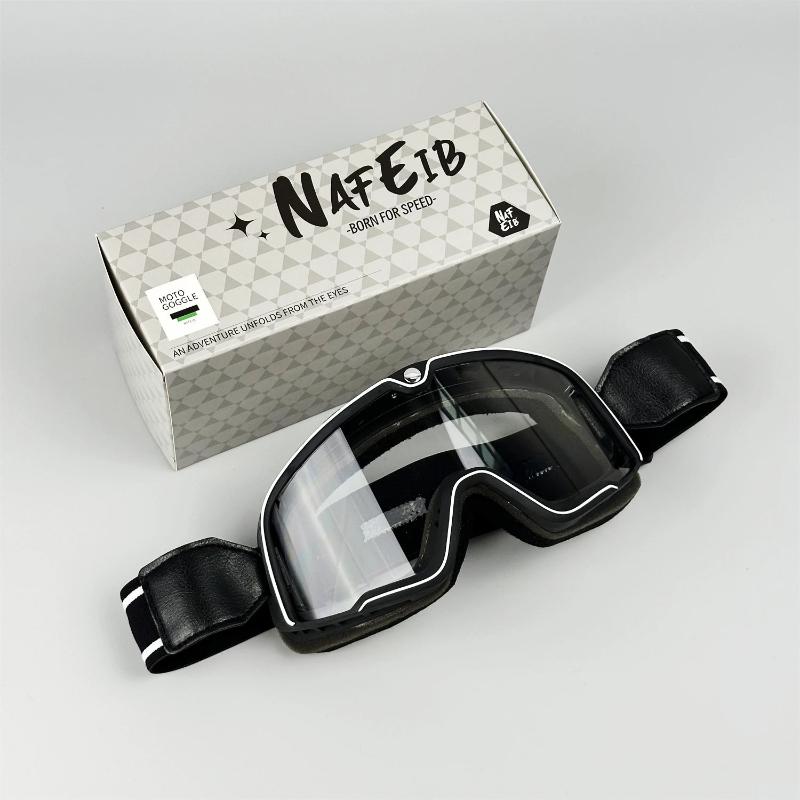 Retro motorbril – heren vintage beschermbril met UV-bescherming