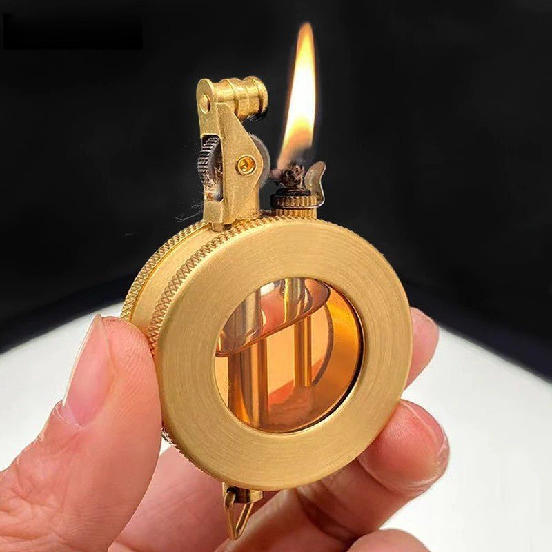 FLAMETRACK – Retro Metall Kerosin Feuerzeug im kompakten Vintage-Design
