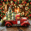Roter Vintage-LKW Weihnachtsschmuck Mit Minibaum – Nostalgischer Baumschmuck 3