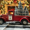 Roter Vintage-LKW Weihnachtsschmuck Mit Minibaum – Nostalgischer Baumschmuck 6