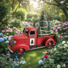 Roter Vintage-LKW Weihnachtsschmuck Mit Minibaum – Nostalgischer Baumschmuck 9
