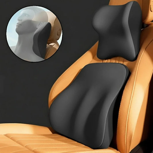 ERGOSNOOZE – Memory Foam Auto-Nacken- & Lendenkissen für maximalen Komfort