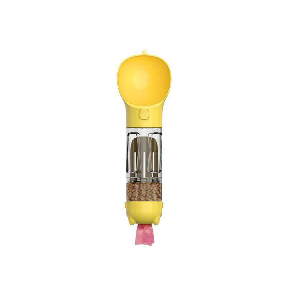 Snackbuddy Pro – 2-in-1 Wasser- & Futterflasche mit Kotbeutelhalter
