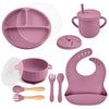 ColorMunch Ensemble Bébé – Ensemble d'apprentissage pour bébé 10 pièces, sans BPA, pour manger en toute autonomie