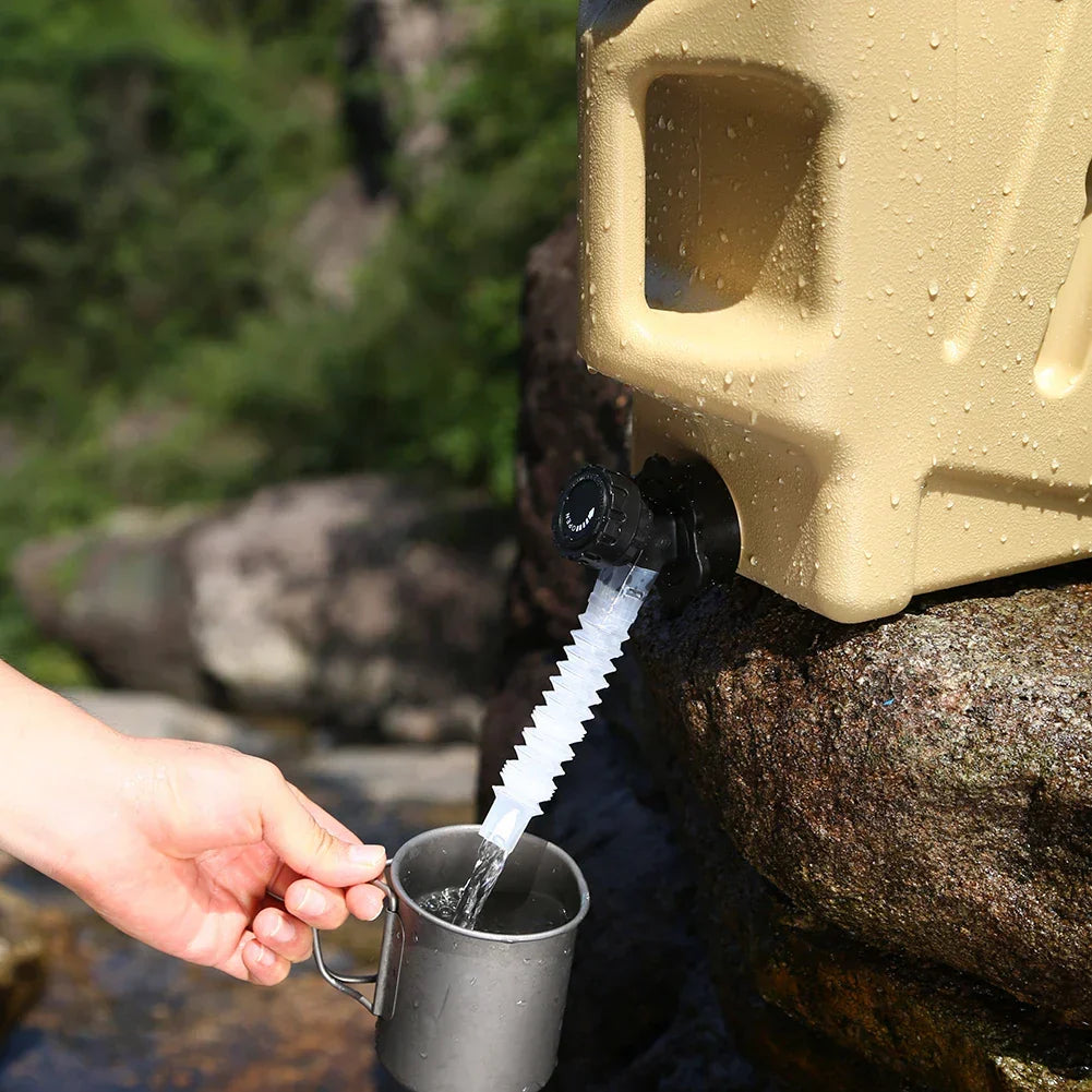 Tragbarer 12L Wasserbehälter mit Auslaufhahn – Robuster Kanister für Outdoor und Camping