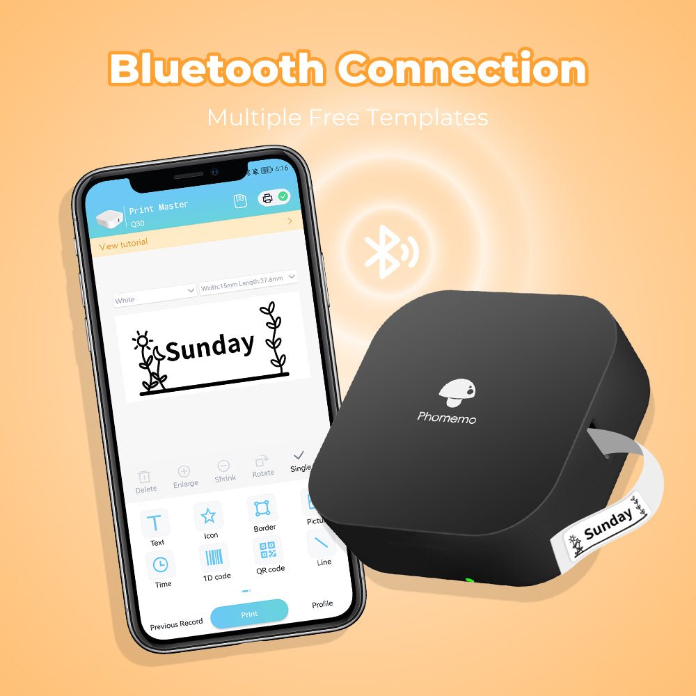 LABELSYNC – Impresora portátil de etiquetas térmicas Bluetooth con batería y ancho de etiquetas de 2–4 pulgadas