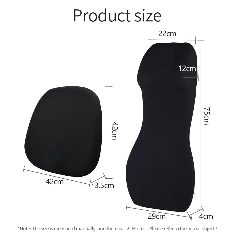 CARVEMAX – Integrierte Auto-Nacken- & Lendenstütze aus Memory Foamc