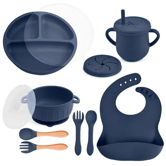 ColorMunch Ensemble Bébé – Ensemble d'apprentissage pour bébé 10 pièces, sans BPA, pour manger en toute autonomie