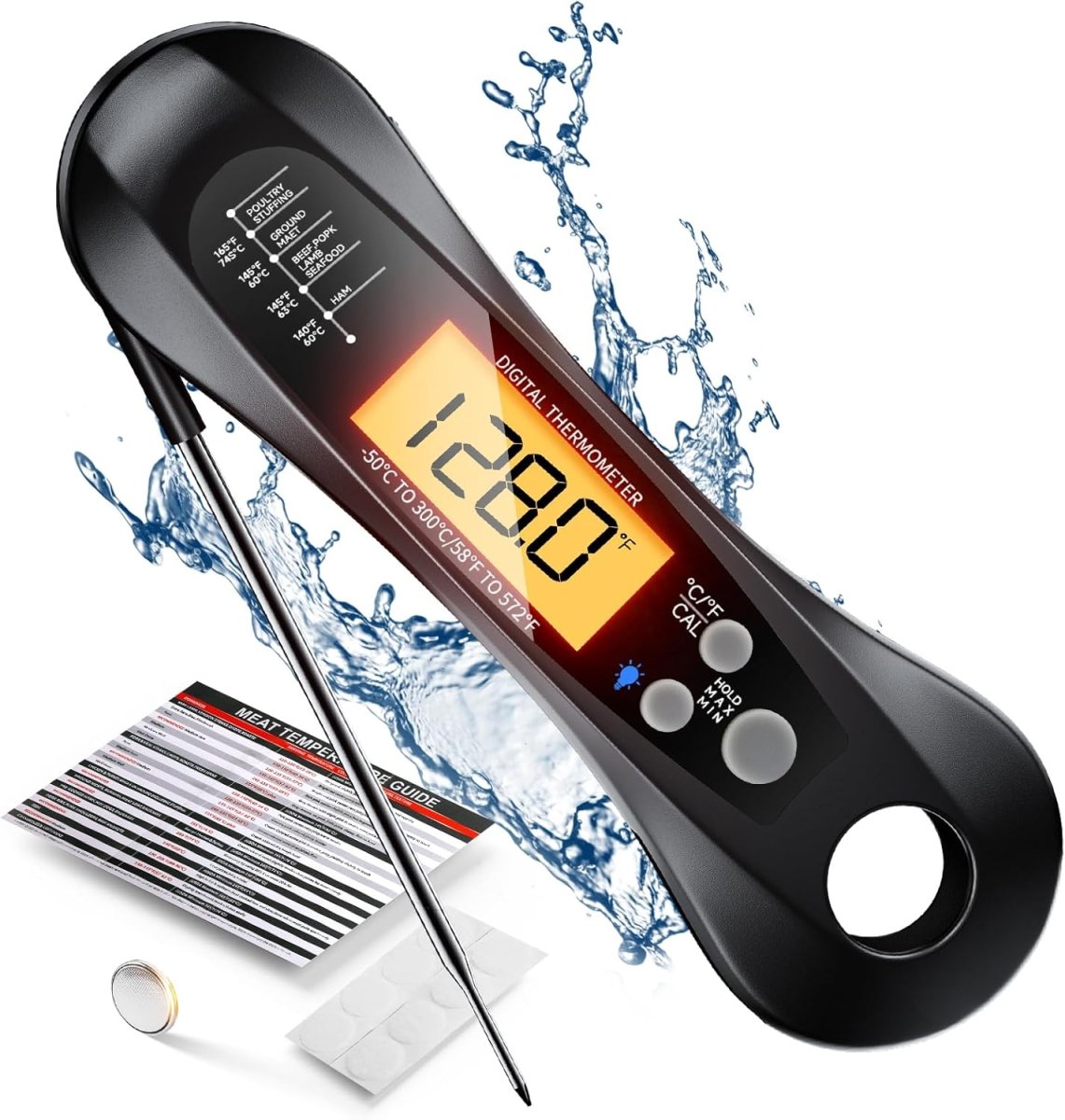 GrillMaster – Digitales Sofort-Fleischthermometer mit präziser Temperaturkontrolle