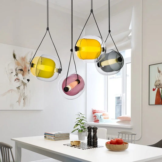 QUORENA – Moderne plafondlamp van glas en ijzer