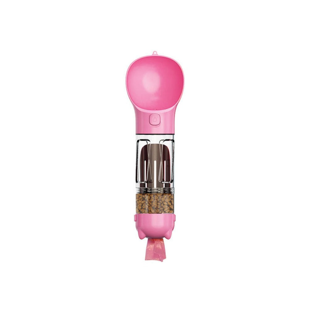 Snackbuddy Pro – 2-in-1 Wasser- & Futterflasche mit Kotbeutelhalter