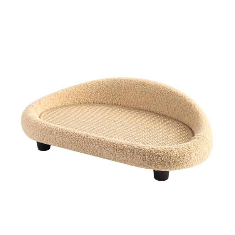 MeowHaven Nest – Stilvolles Katzenbett mit Kratzfläche & Kuschelkissen