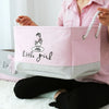 CESTA DE ALMACENAMIENTO PLEGABLE PARA JUGUETES – Cesta de almacenamiento plegable de lona para juguetes de bebé, ropa y libros