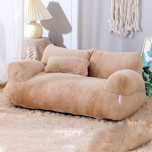 FluffyComfort - Sofá para mascotas lujoso y suave para una relajación definitiva
