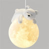 WINTHARA – Incantevole lampada da soffitto con orso sulla luna